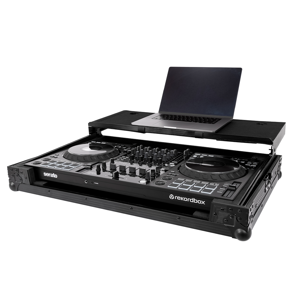 Headliner HL10012 - Pitch Black Flight Case for DDJ-FLX10 W/ Laptop Platform