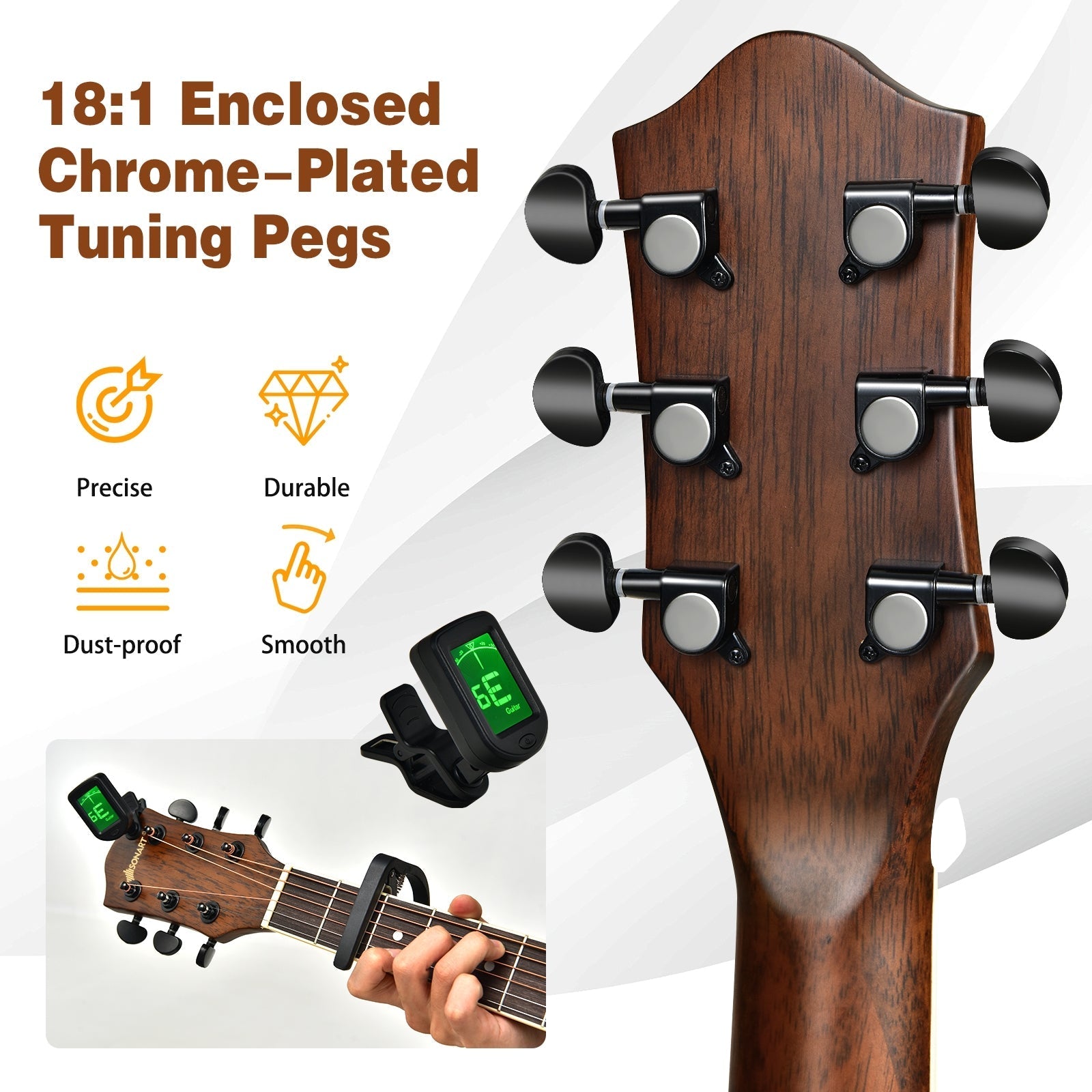 41 Inch Full Size Cutaway Acoustic Guitar Set for Beginner