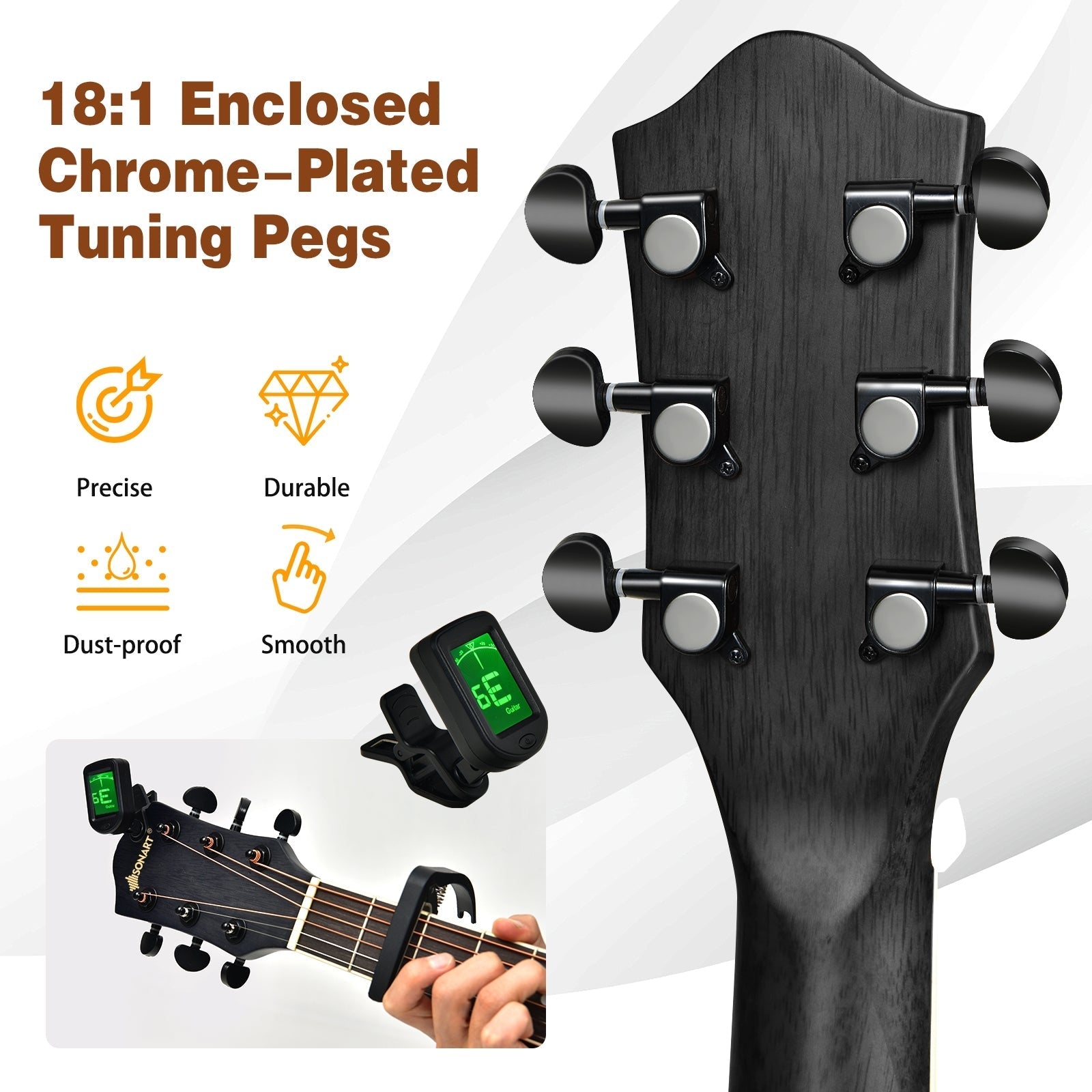 41 Inch Full Size Cutaway Acoustic Guitar Set for Beginner