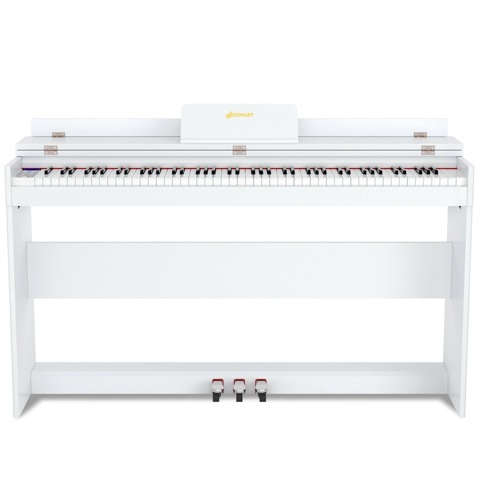 88 Key Full Size Electric Piano Keyboard with Stand 3 Pedals MIDI Function