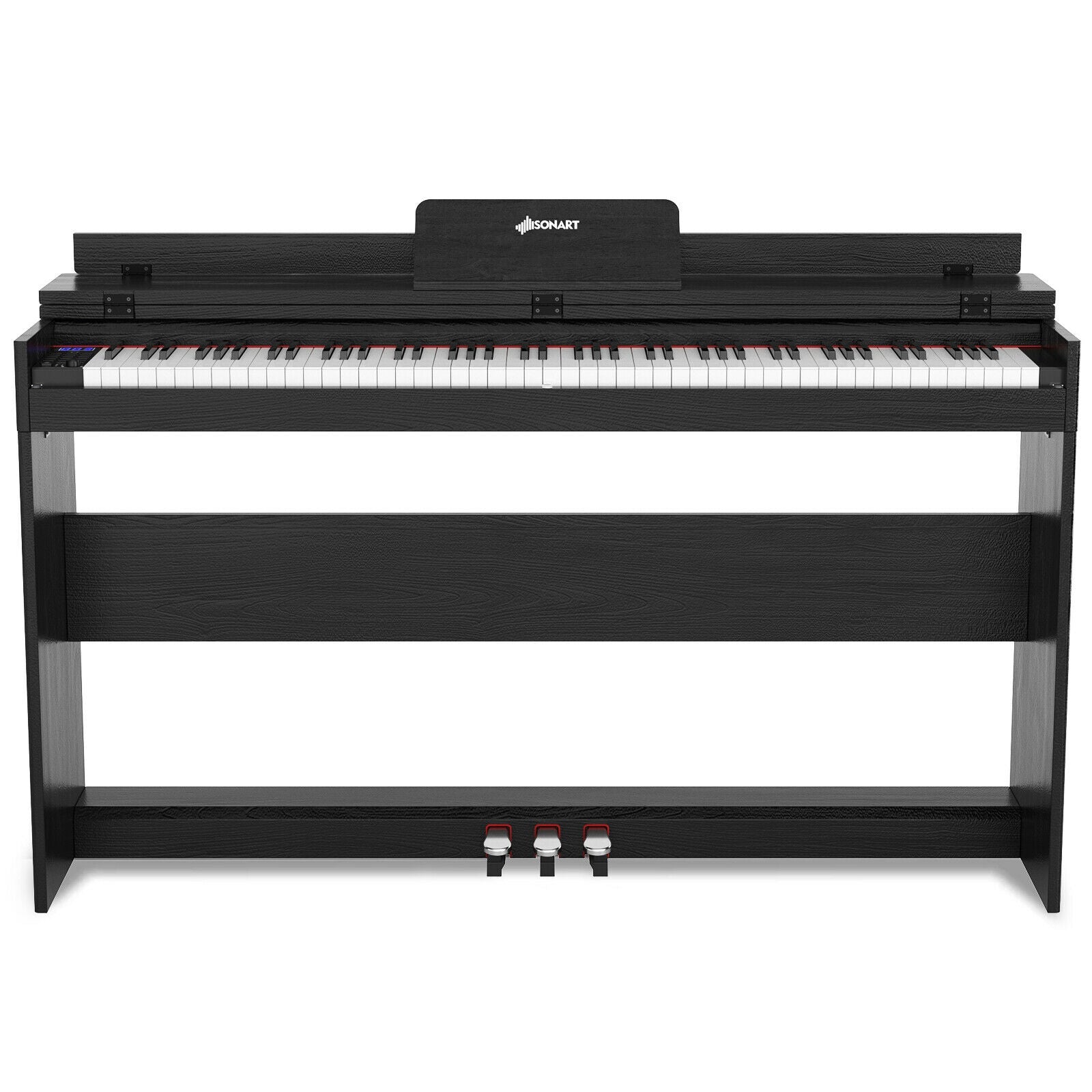 88 Key Full Size Electric Piano Keyboard with Stand 3 Pedals MIDI Function