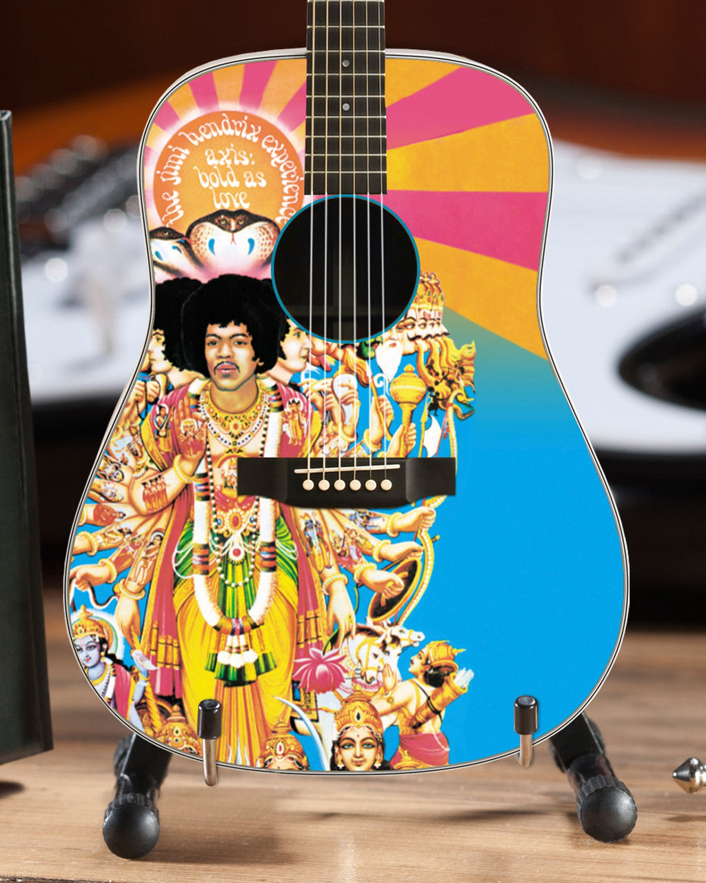 Officially Licensed Jimi Hendrix AXIS Bold As Love Mini Acoustic Guitar Model