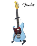Officially Licensed Mini Sonic Blue Fender™ Mustang™ Guitar Replica Model