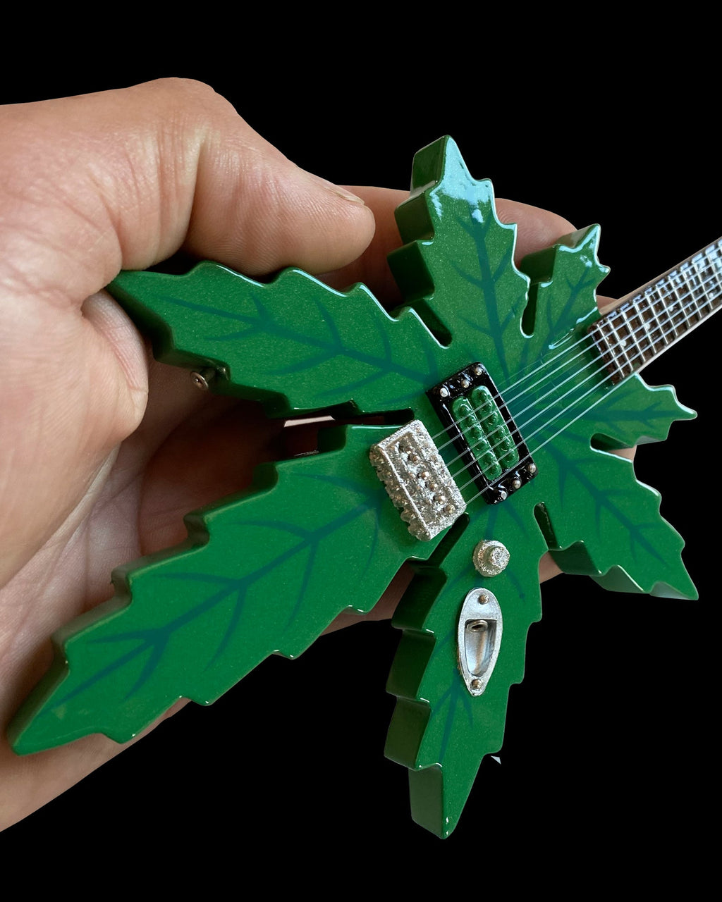 Sweet Leaf Guitars® Mary Jane Marijuana Shape Miniature Guitar Model - Tommy Chong
