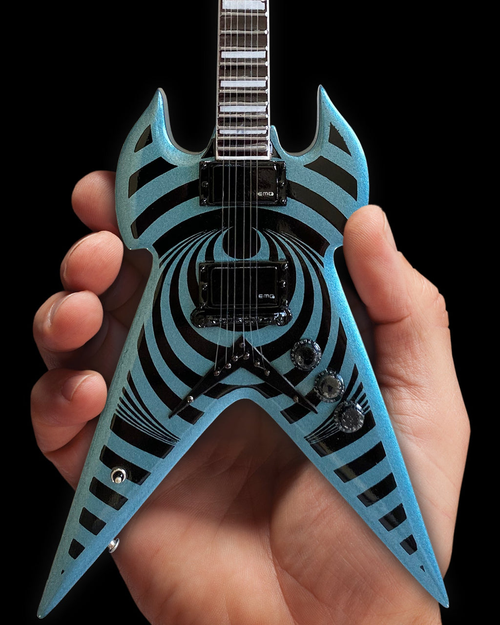 Zakk Wylde WARHAMMER Pelham Blue Vertigo Mini Guitar Replica Collectible