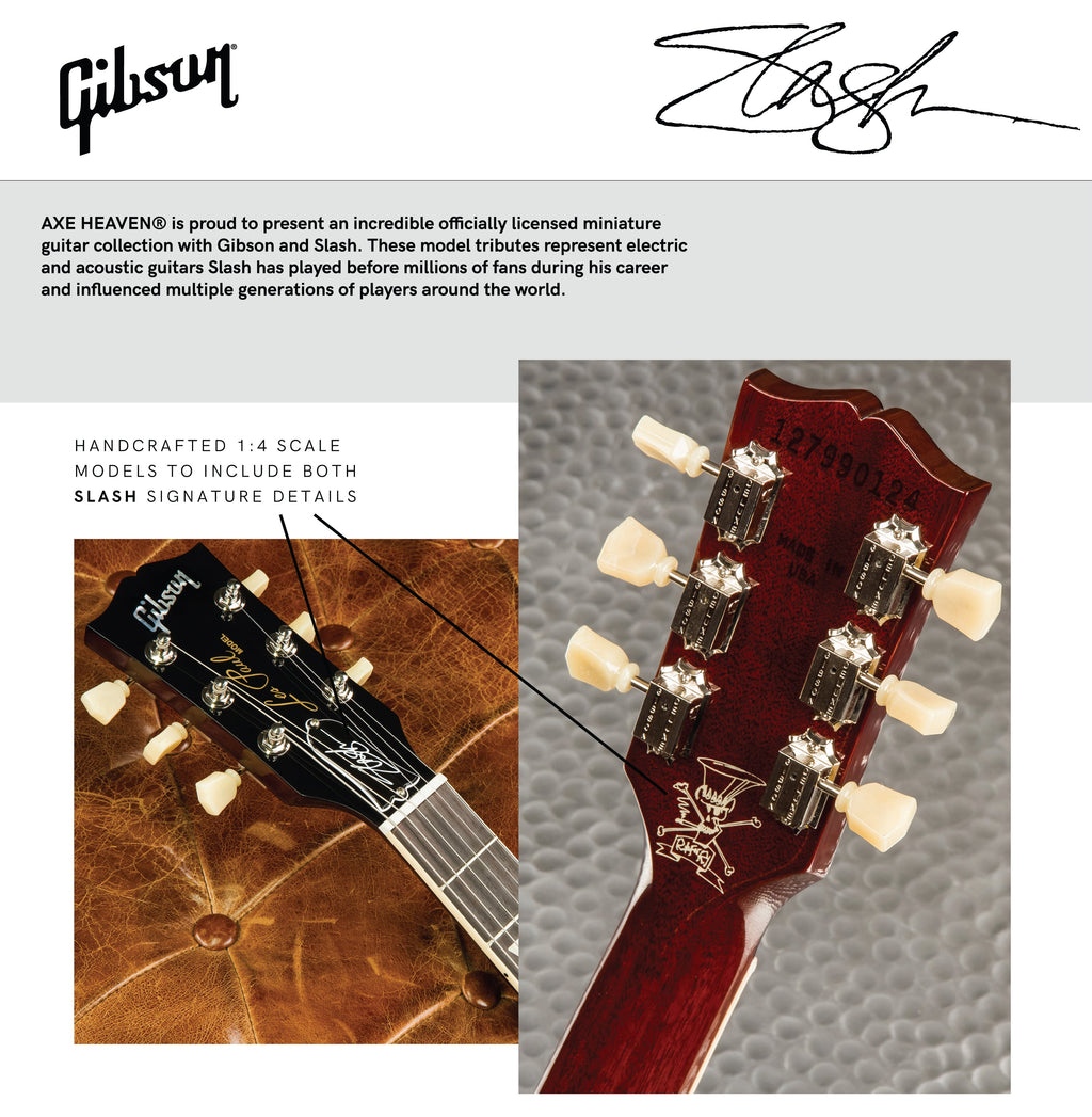 Slash Gibson J-45 Vermillion Burst Acoustic 1:4 Scale Mini Guitar Model
