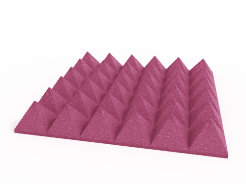 4 Inch Acoustic Foam Pyramid Style Panels - 13 Color Options