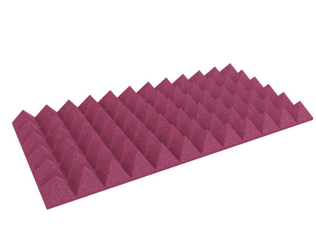 4 Inch Acoustic Foam Pyramid Style Panels - 13 Color Options