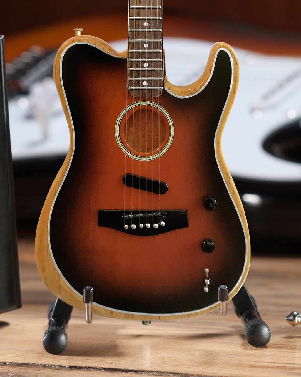 The American Acoustasonic™ Telecaster® Fender™ Miniature Guitar Replica - Sunburst