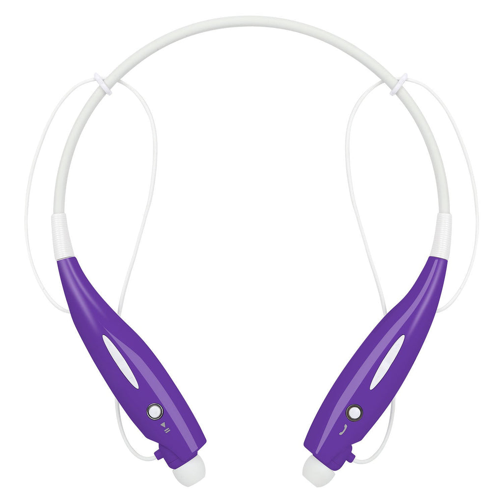Wireless Stereo Headsets Sport Neckband Headphones In-ear Magnetic IPX4 Waterproof Earbuds w/ Built-in Mic Call Vibrate Alert Number Broadcast Running