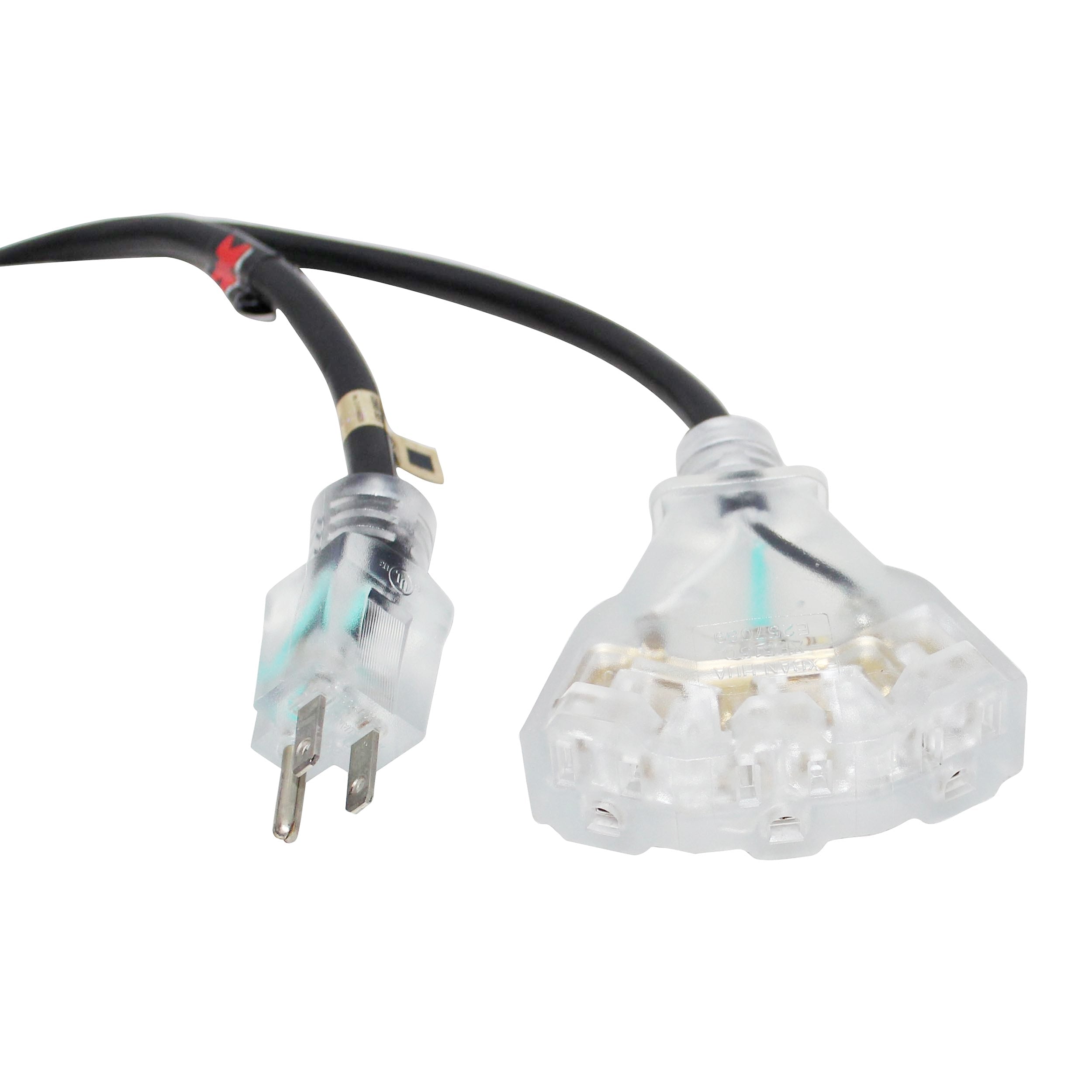 ProX XC-P143-25 - 25' Ft. 120VAC NEMA 15 Male to 3 Outlet Female Power-Extension Cord 14 AWG