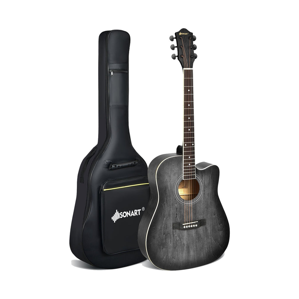 41 Inch Full Size Cutaway Acoustic Guitar Set for Beginner