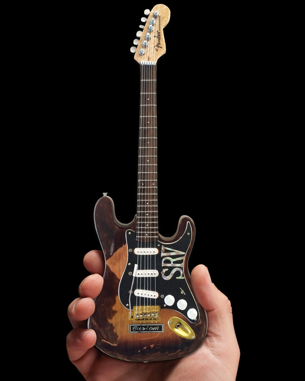 Official Stevie Ray Vaughan Distressed SRV Custom Mini Fender™ Strat™ Guitar Replica