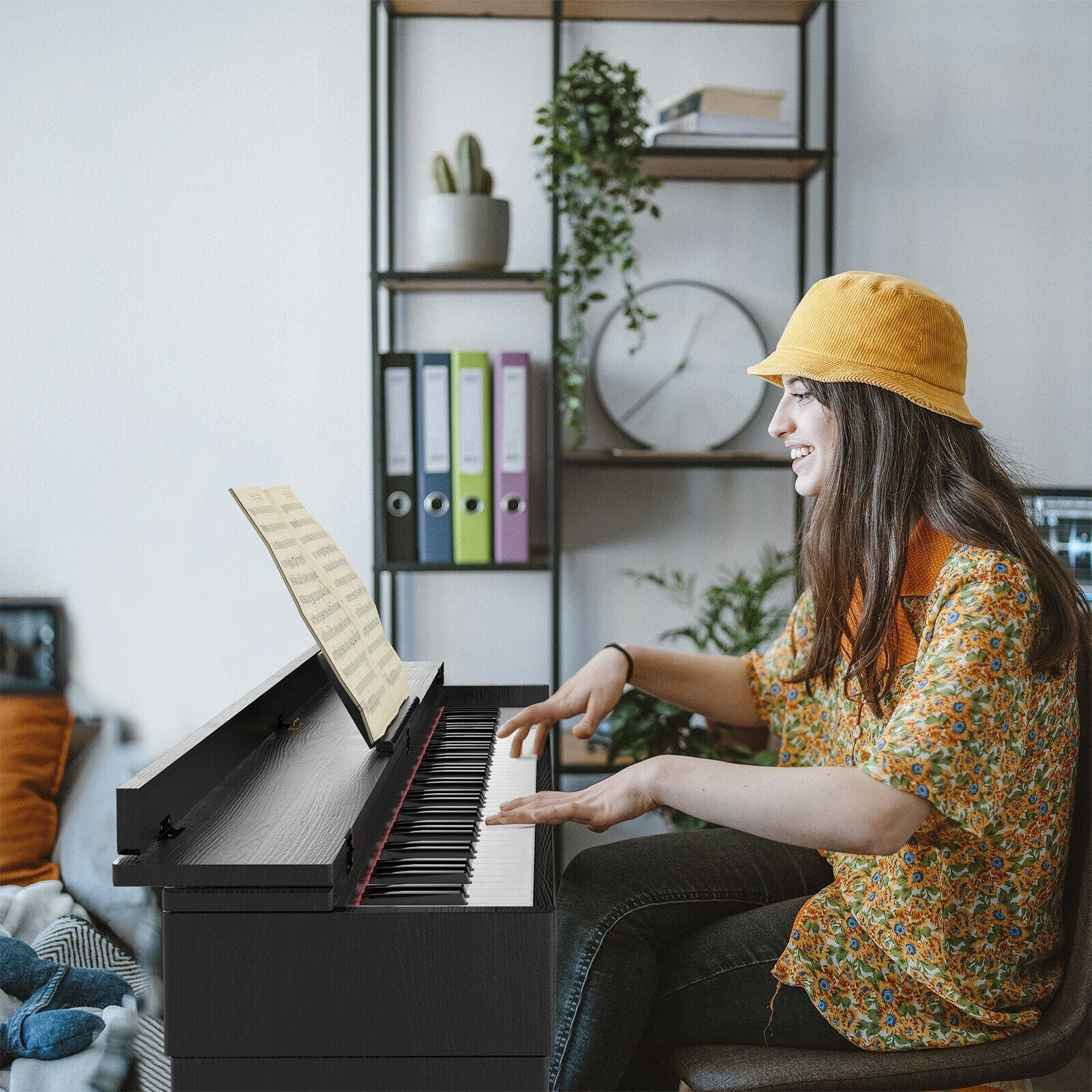 88 Key Full Size Electric Piano Keyboard with Stand 3 Pedals MIDI Function