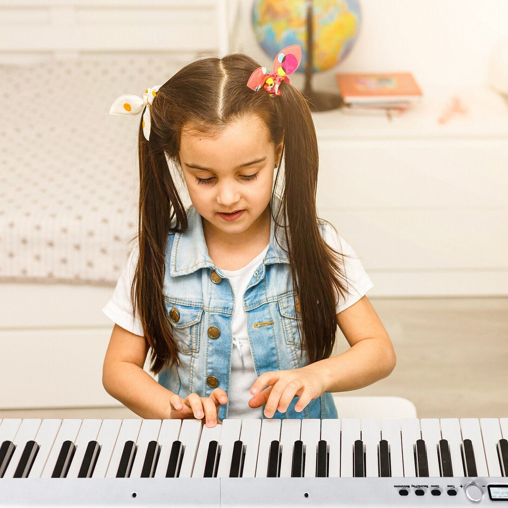88-Key Folding Electric Lighted Piano Full-Size Portable Keyboard MIDI