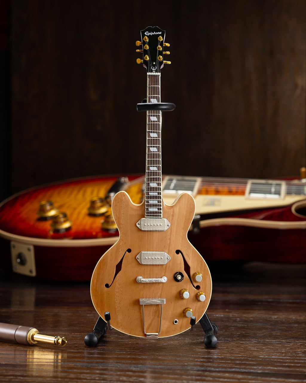 Epiphone 1965 Revolution Natural Casino 1:4 Scale Miniature Guitar Model