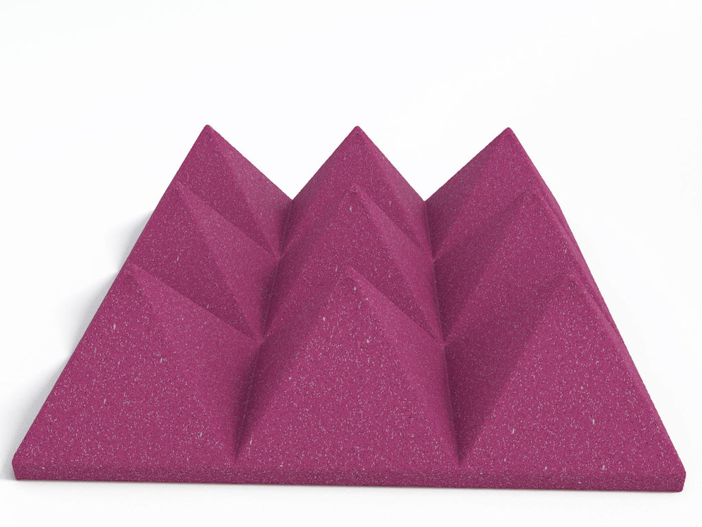 4 Inch Acoustic Foam Pyramid Style Panels - 13 Color Options