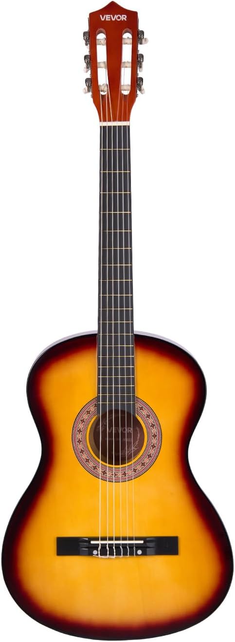 VEVOR Acoustic Guitar, Classical Guitar Starter Kit for Beginners, with Nylon Strings, Basswood Guitar, for Kids Adults Girls Boys Students