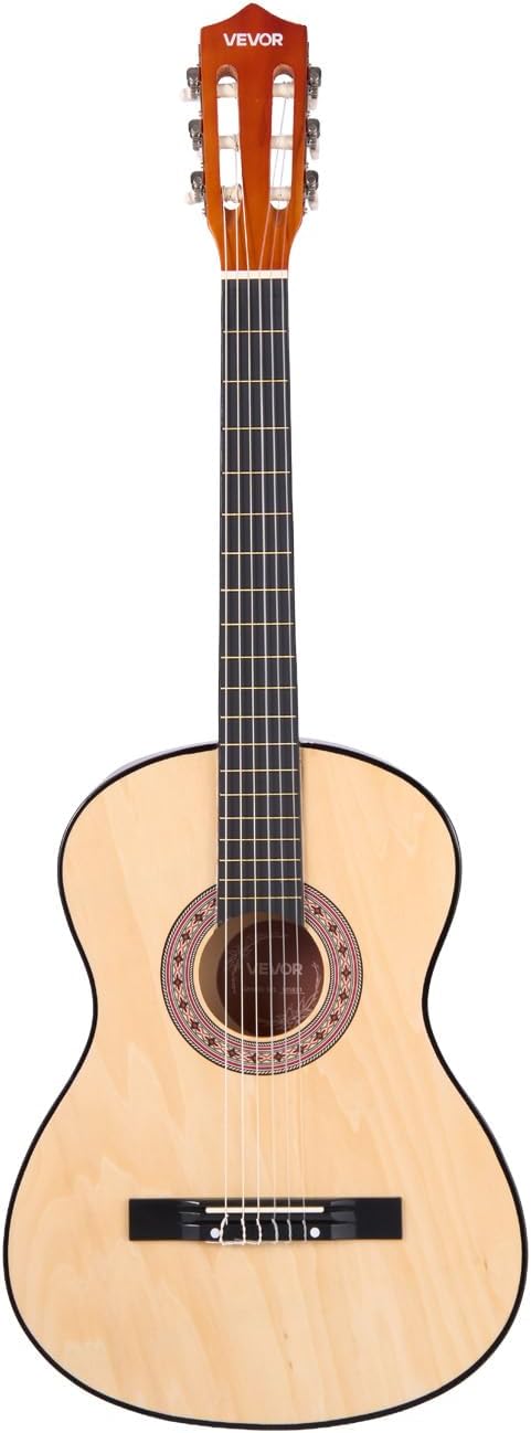VEVOR Acoustic Guitar, Classical Guitar Starter Kit for Beginners, with Nylon Strings, Basswood Guitar, for Kids Adults Girls Boys Students
