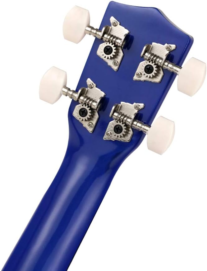 POMAIKAI Soprano Ukulele for Beginners, Ukelele 21" Beginner Instrument for Adults Wood Guitar Small (Dark blue)