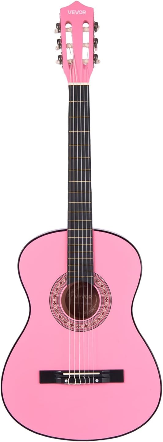 VEVOR Acoustic Guitar, Classical Guitar Starter Kit for Beginners, with Nylon Strings, Basswood Guitar, for Kids Adults Girls Boys Students