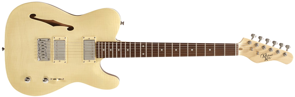 58 Thinline Semi Hollow Electric Guitar Flame Maple Michael Kelly Guitars Stringed Instruments