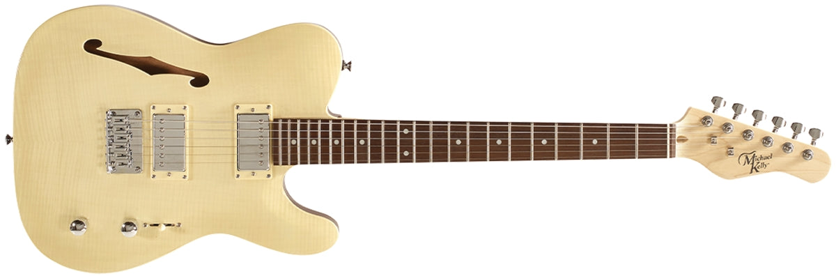 58 Thinline Semi Hollow Electric Guitar Flame Maple Michael Kelly Guitars Stringed Instruments