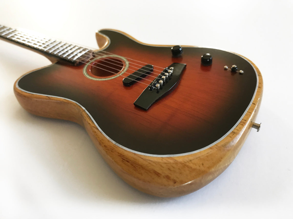 The American Acoustasonic™ Telecaster® Fender™ Miniature Guitar Replica - Sunburst