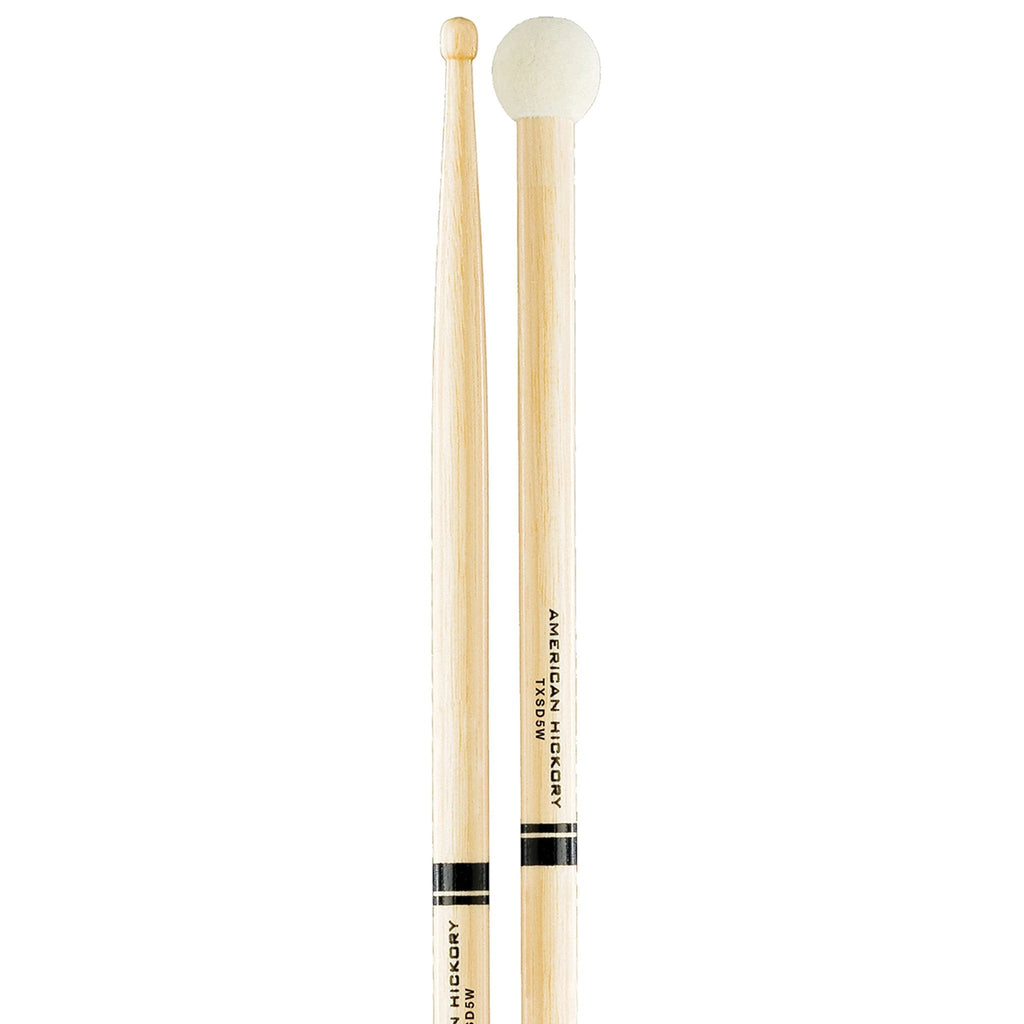 ProMark Hickory SD5 Light Multi Percussion Stick, Wood Tip, Felt Butt
