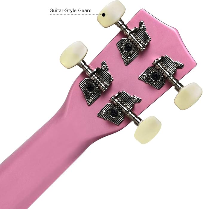 POMAIKAI Soprano Ukulele for Beginners, 21 Inch Ukulele Wood Toddler Guitar Small Hawaiian Ukalalee Starter (Pink)