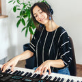 61 Key Electric Portable Digital Keyboard Piano for Beginner-Black