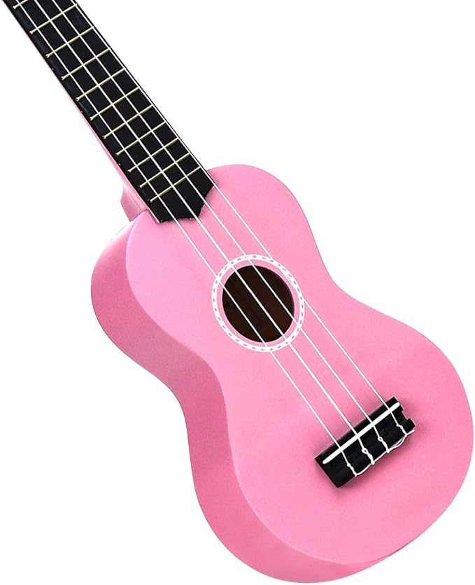 POMAIKAI Soprano Ukulele for Beginners, 21 Inch Ukulele Wood Toddler Guitar Small Hawaiian Ukalalee Starter (Pink)
