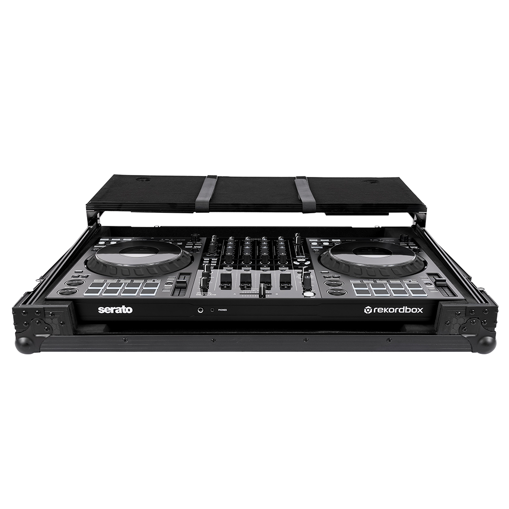 Headliner HL10013 - Pitch Black Flight Case for DDJ-FLX10 W/ Laptop Platform & Wheels