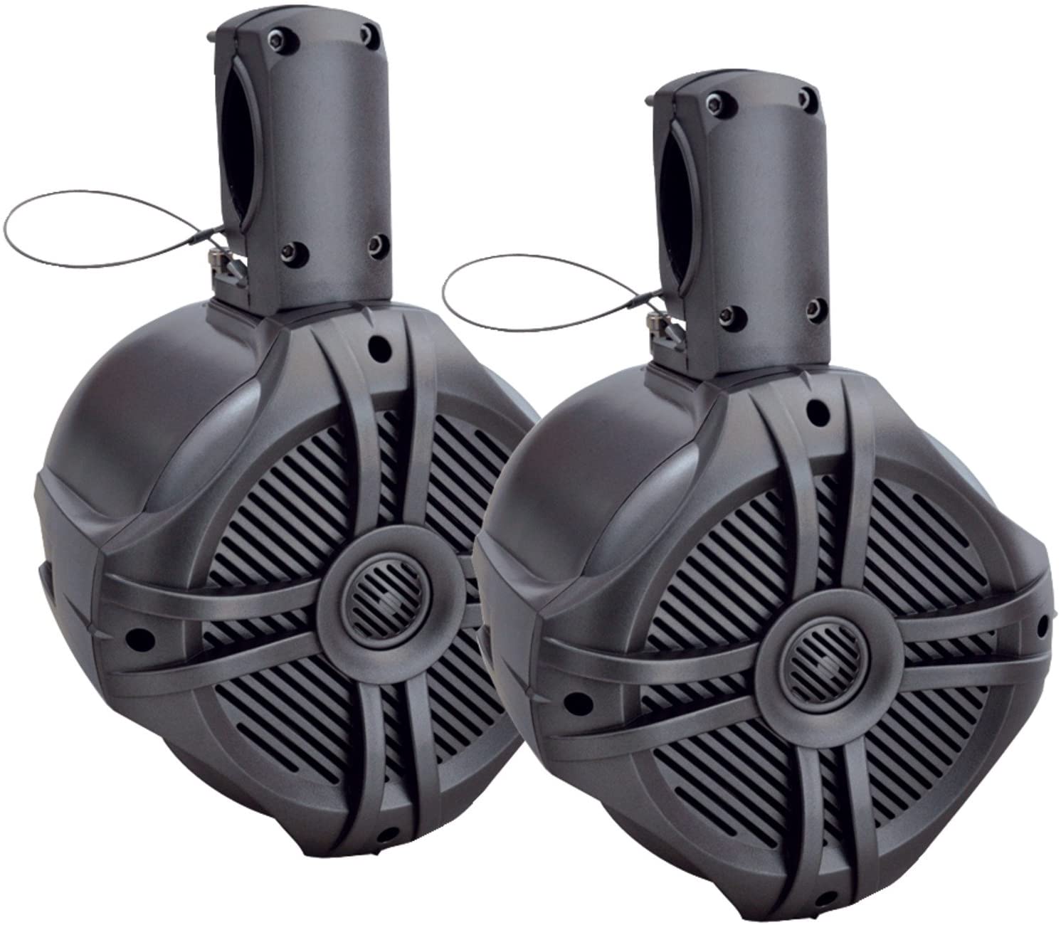 Power Acoustik MWT‐65T Marine-Grade 6.5" 500-Watt Wake Tower Enclosure & Speaker System (Titanium)
