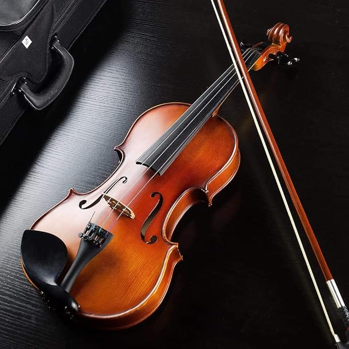 Vangoa 1/2 Violin Set for Beginners Kids Student Fiddle Half Size Acoustic Violin Outfit with Starter Kit for Children Teens, Natural