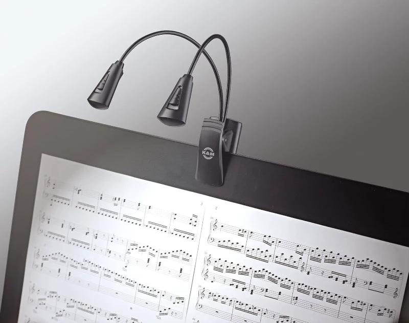 K&M 12244 Dual Flexlight Music Stand Light