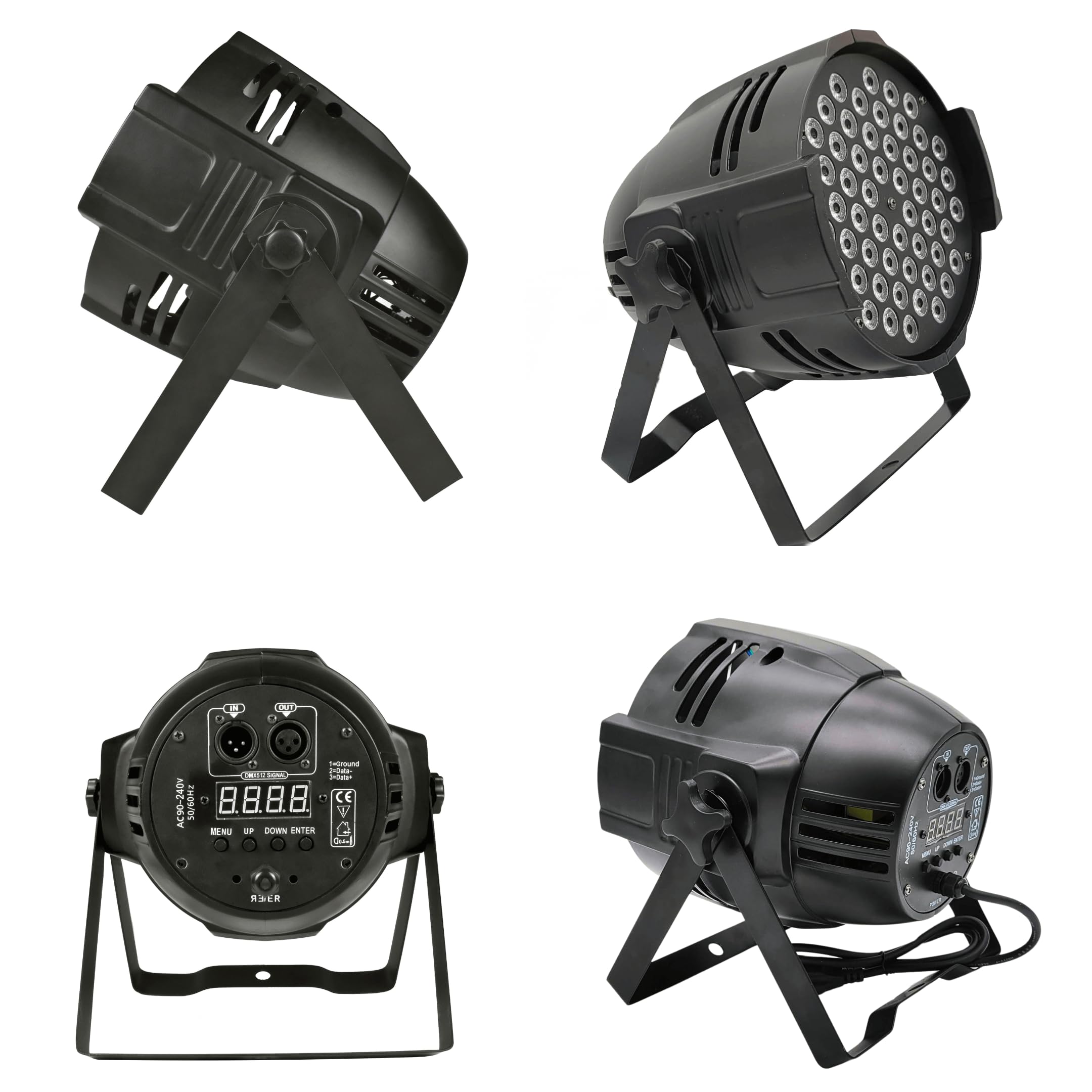 DJ Lights DMX Sound Activated, 54 x 3W LED Par Lights- RGB Stage Light DMX, DJ Par Lighting for Concert, Wedding, Party, Bar, Stage Lighting (1)