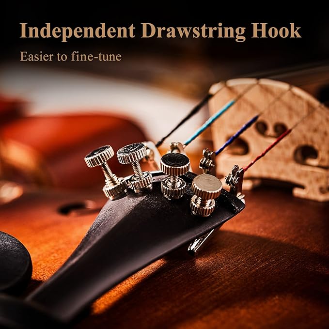 Eastar 3/4 Violin Set Fiddle EVA-3 Matte fo Beginners with Hard Case, Rosin, Shoulder Rest, Bow, and Extra Strings (Imprinted Finger Guide on Fingerboard)