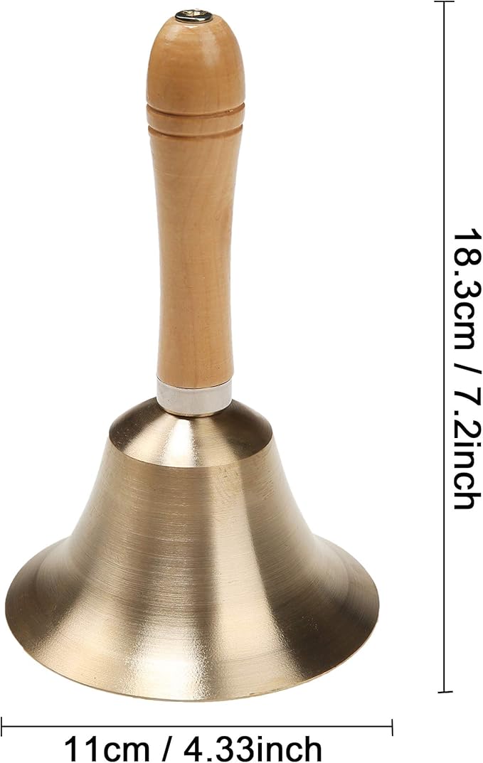 Super Loud Solid Brass Hand Call Bell