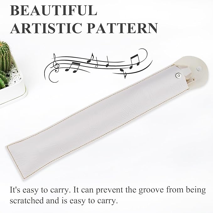 Recorder Instrument for Beginner Kids Adults,8-Hole Soprano Descant Recorder Music Flute with with Cleaning Rod & Leather Case For School Student Home Entertainment(2-Carved White)
