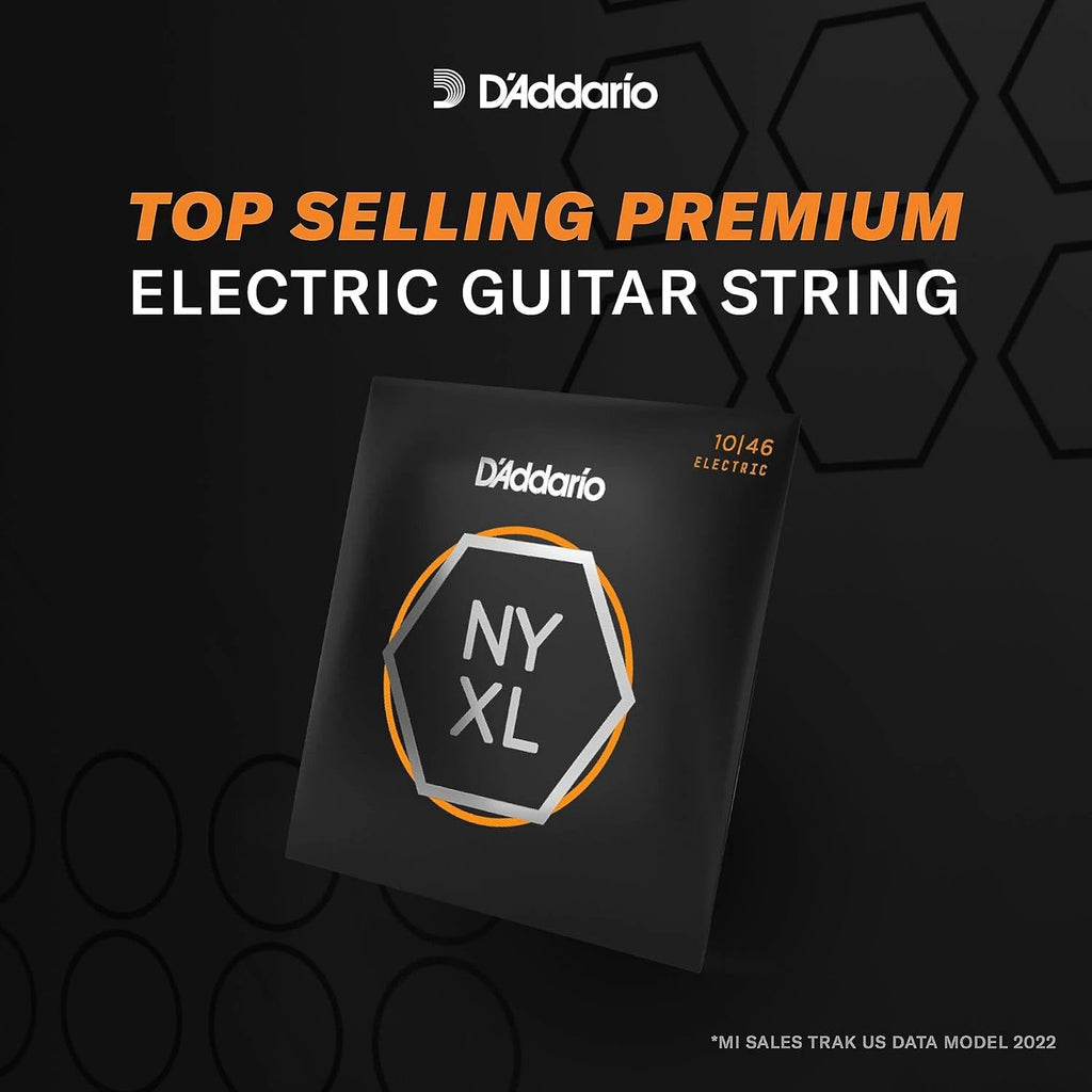 D'Addario NYXL1046 NYXL Electric Guitar Strings, 10-46 Regular Light