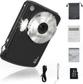 Digital Camera, Kids Cameras for 50MP FHD 1080P, Digital Point and Shoot Camera with 16X Zoom Anti Shake, Compact Small Cameras Gift for Boys Girls Kids, Black