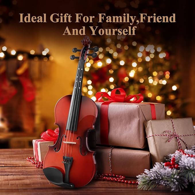 Eastar 1/4 Violin Set for Beginners, Fiddle Quarter Size with Hard Case, Rosin, Shoulder Rest, Bow, and Extra Strings (Imprinted Finger Guide on Fingerboard), EVA-2