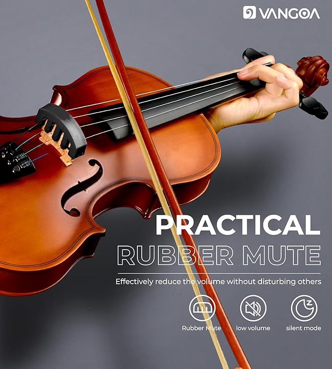 Vangoa 1/4 Violin Set for Beginners Kids Student Fiddle Quarter Size Acoustic Violin Outfit with Starter Kit for Children, Natural