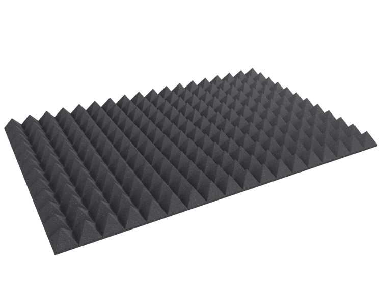 4 Inch Acoustic Foam Pyramid Style Panels - 13 Color Options