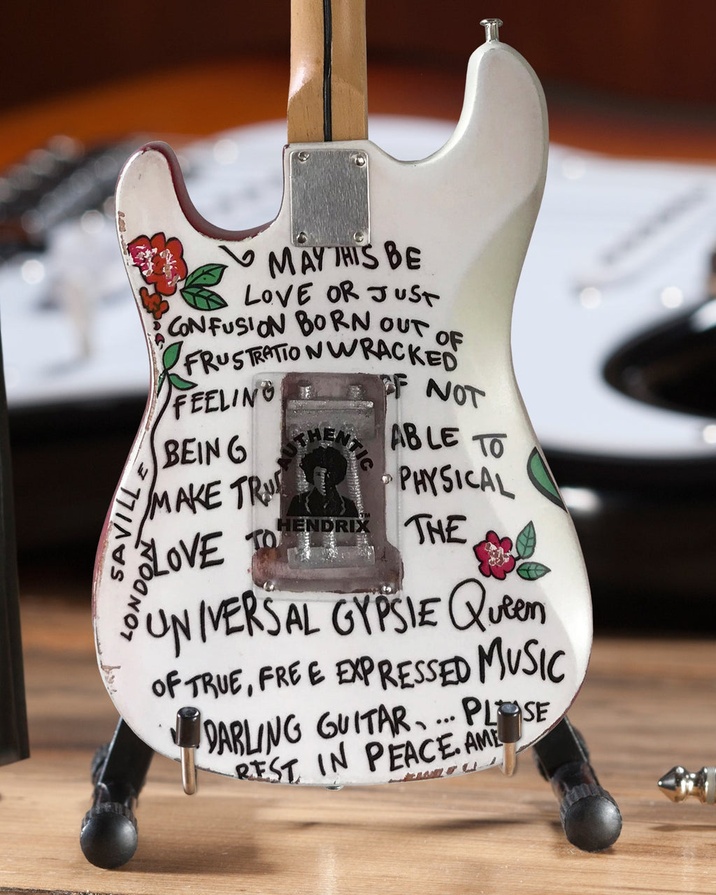 Officially Licensed Jimi Hendrix Mini Fender™ Strat™ Saville Guitar Model