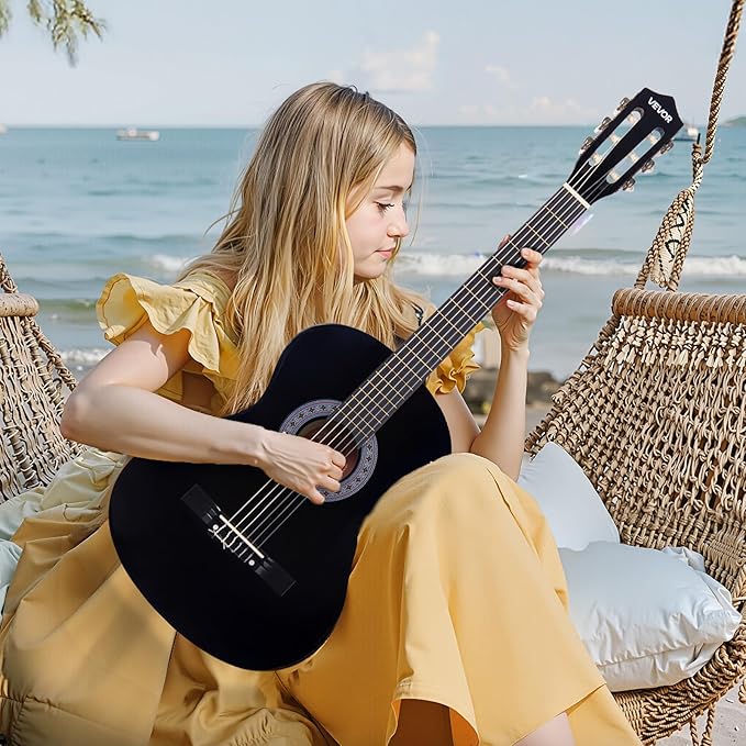 VEVOR Acoustic Guitar, Classical Guitar Starter Kit for Beginners, with Nylon Strings, Basswood Guitar, for Kids Adults Girls Boys Students