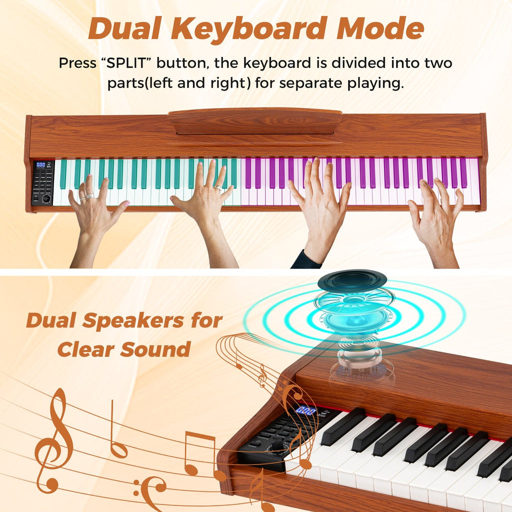 88-Key Keyboard Piano Set with Adjustable Stand
