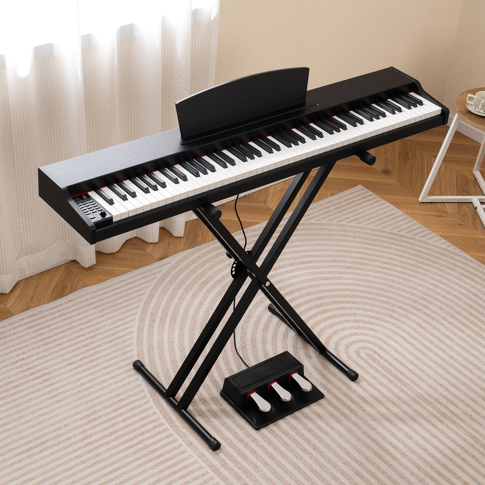 88-Key Keyboard Piano Set with Adjustable Stand