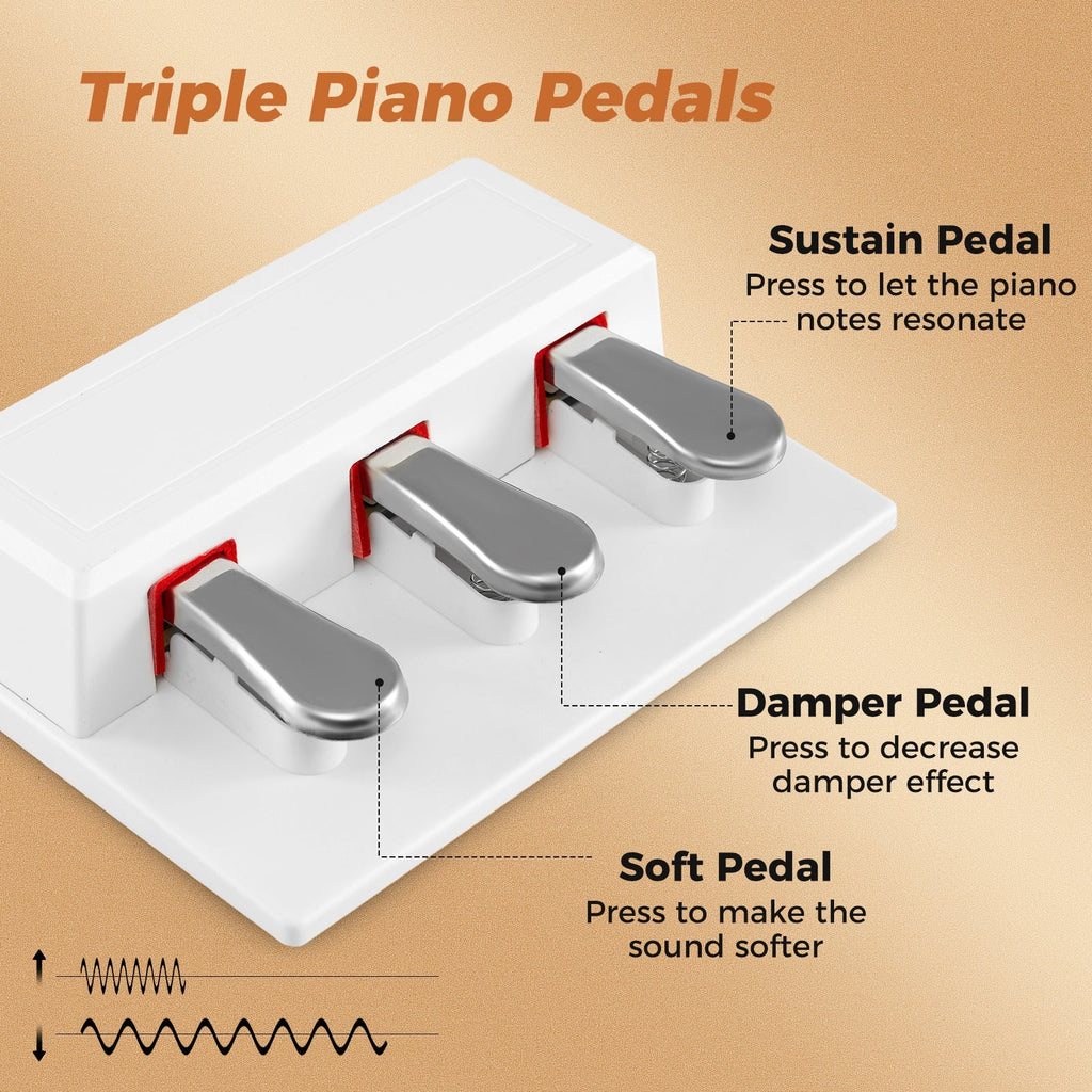88-Key Keyboard Piano Set with Adjustable Stand